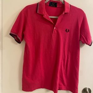 Selling pink Fred Perry polo style shirt